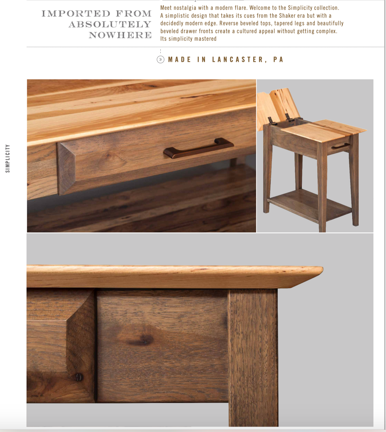 Simplicity Wedge End Table