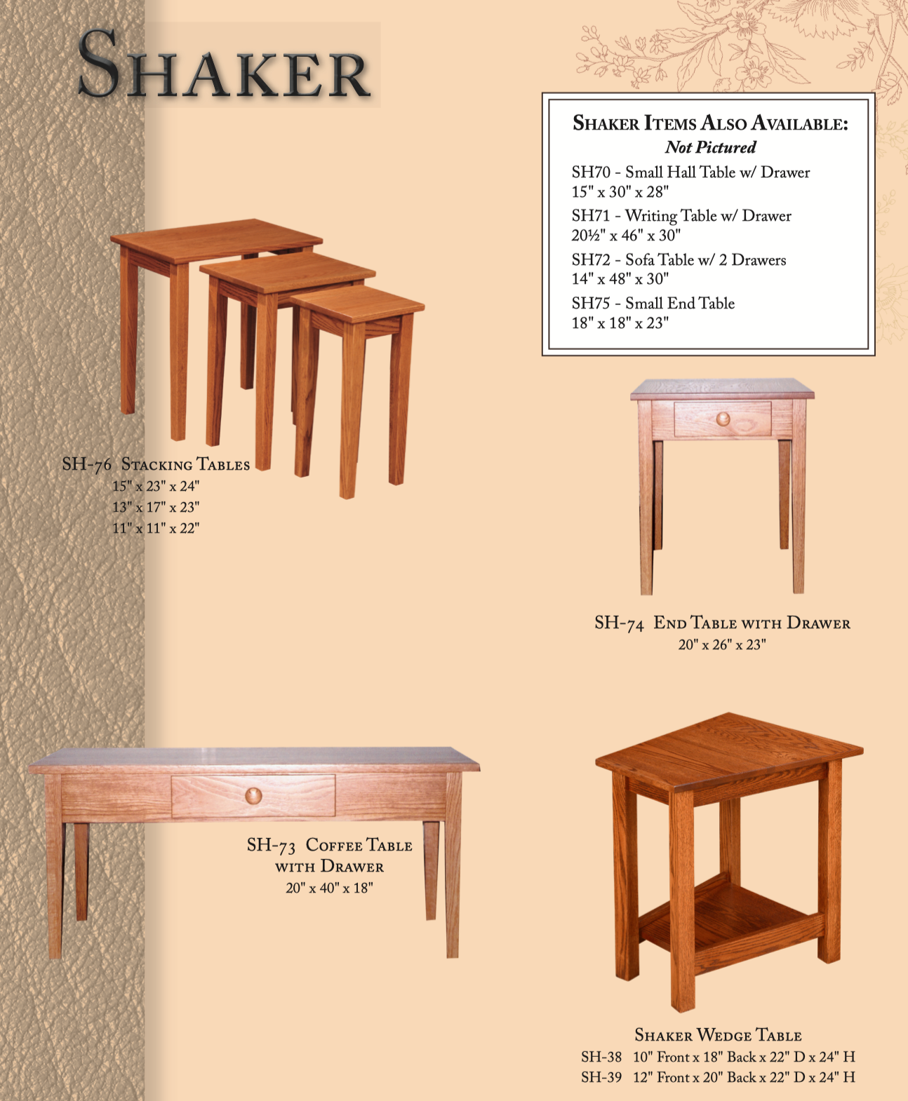 Shaker 2-Tone 48" Sofa Table