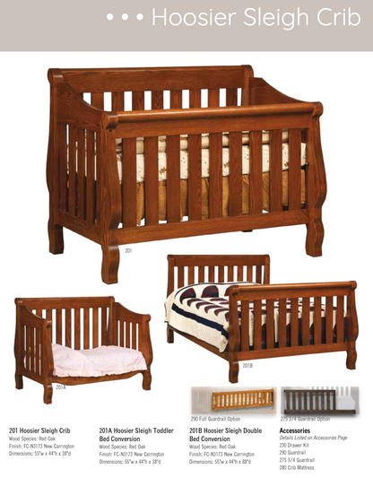 Hoosier Sleigh Convertible Crib Collection