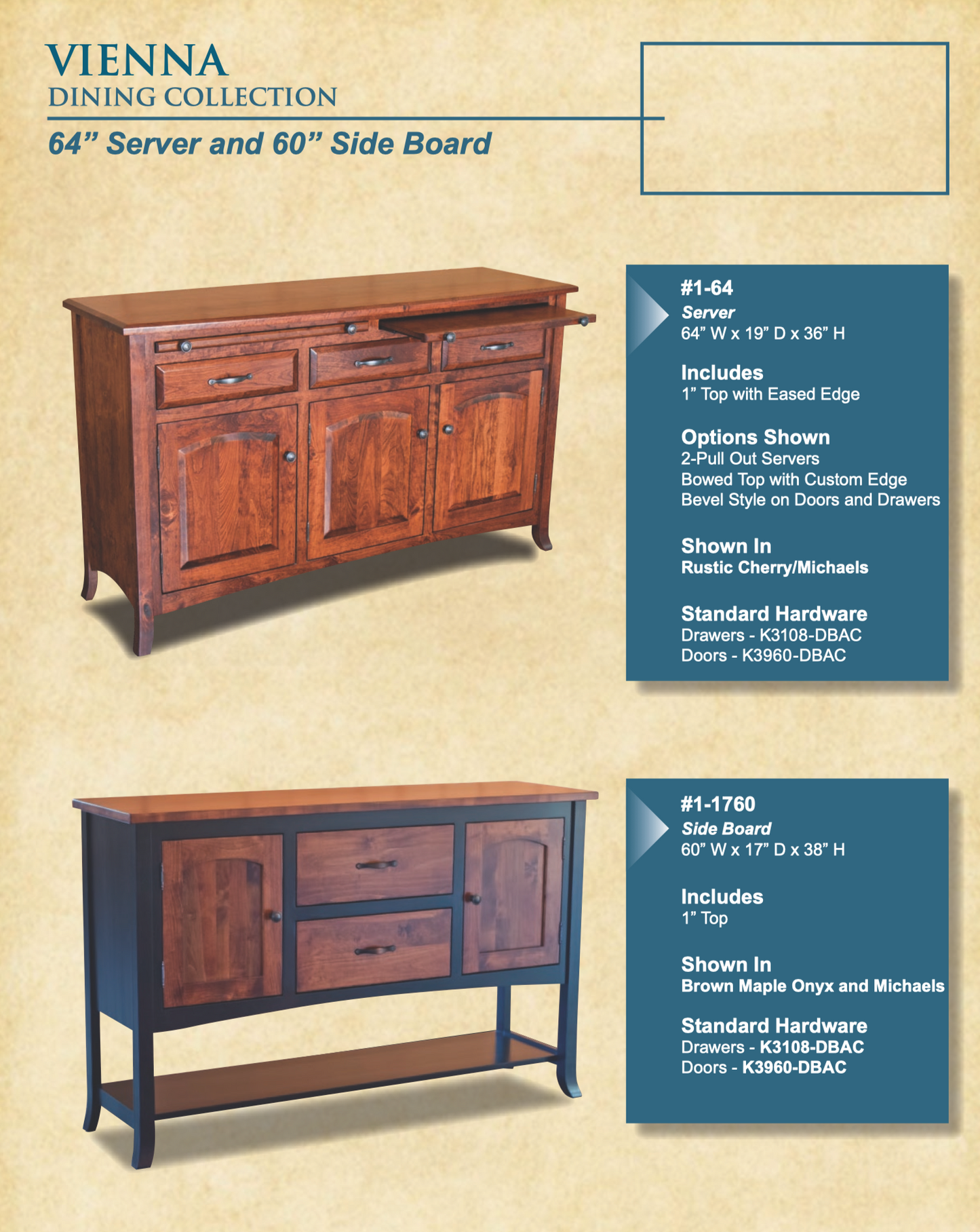 Vienna 3-Door 64″ Server