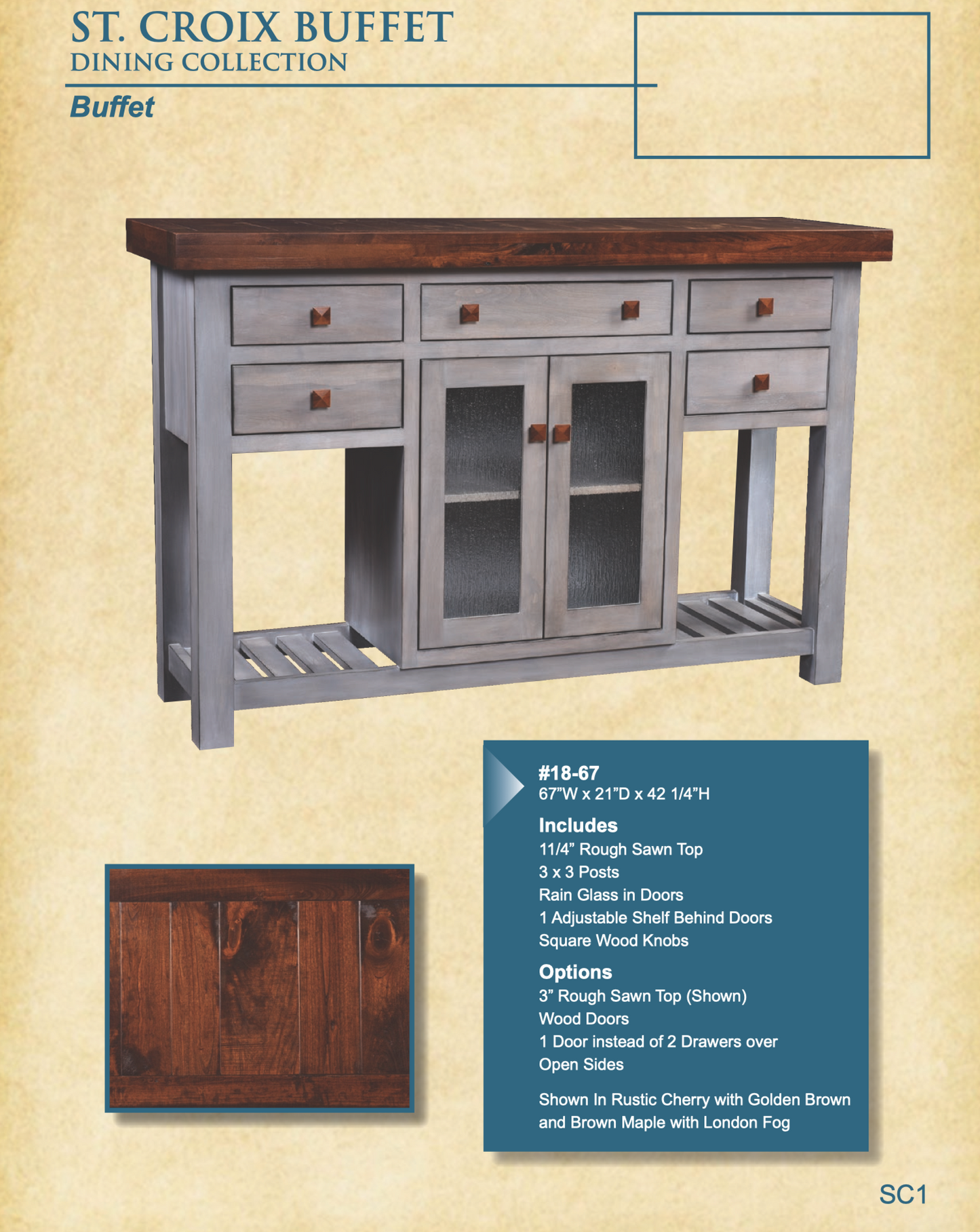 St. Croix 64″ Buffet