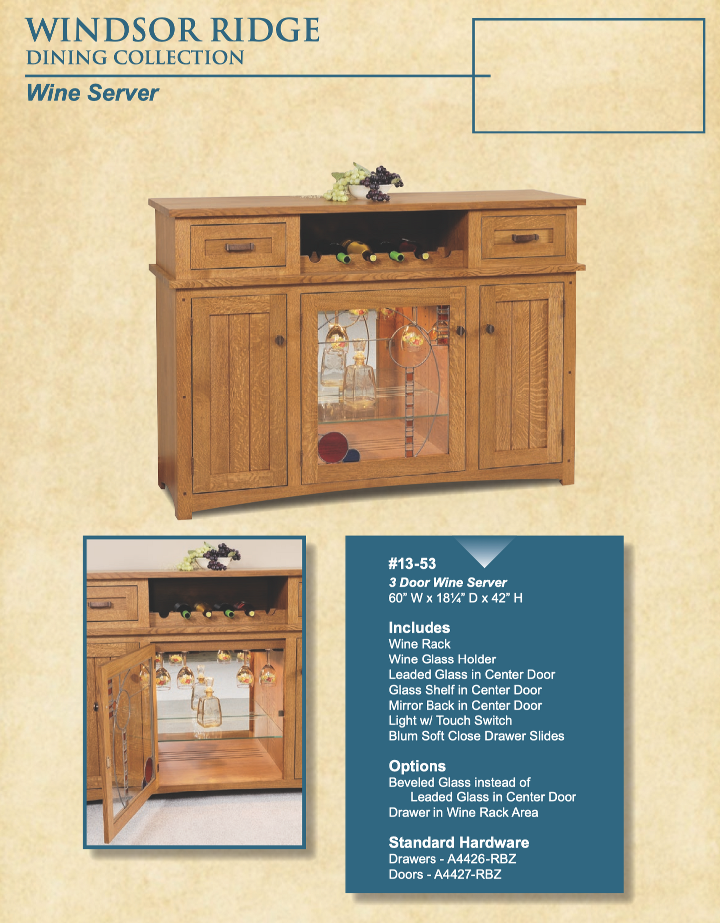 Windsor Ridge 60″ Wine Server