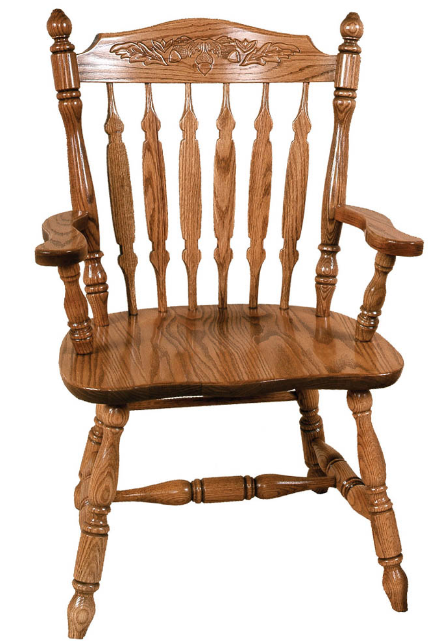 Amish Crafted Royal Arm Chairs - Plain Backs - In Oak
