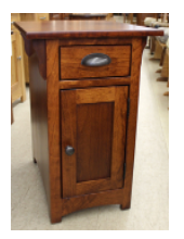 Amish Crafted Salem Mission Enclosed End Table - 20” D x 16 ½” L x 26 ¼” H - CUSTOM - Build with 3 Drawers"