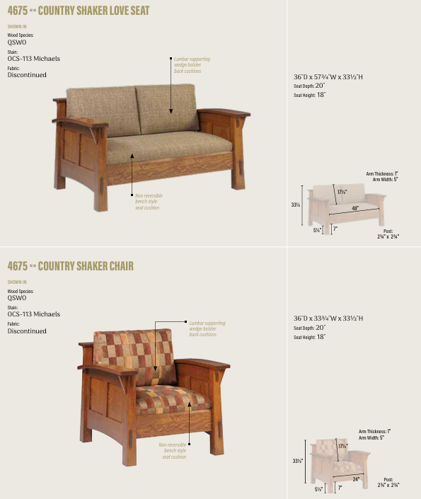 Country Shaker Love Seat