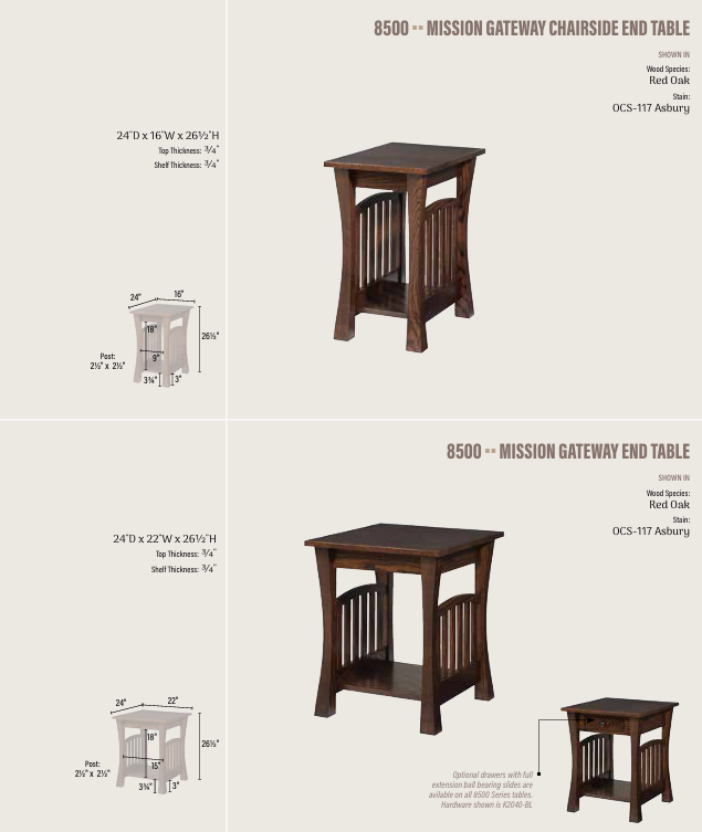Mission Gateway End Table