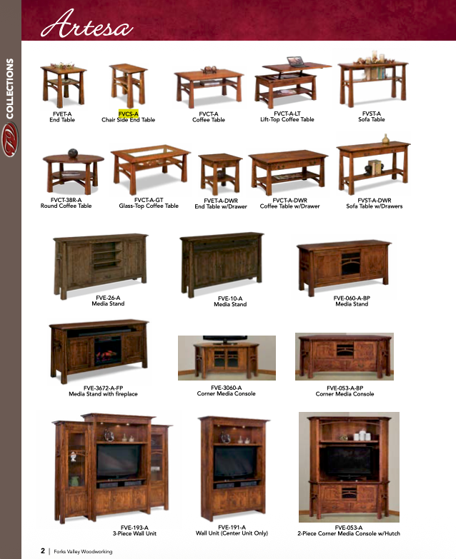 Artesa 3 Door, 2 Drawer, 2 Pc. Corner Console With Hutch