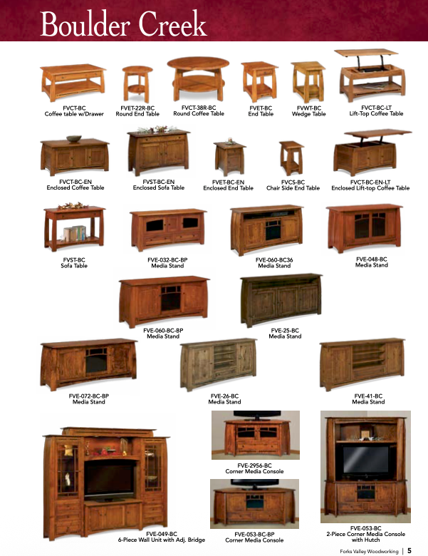 Boulder Creek 3 Door, 2 Drawer Corner Stand