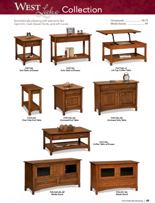 West Lake Open Lift Top Coffee Table W/Counterweight