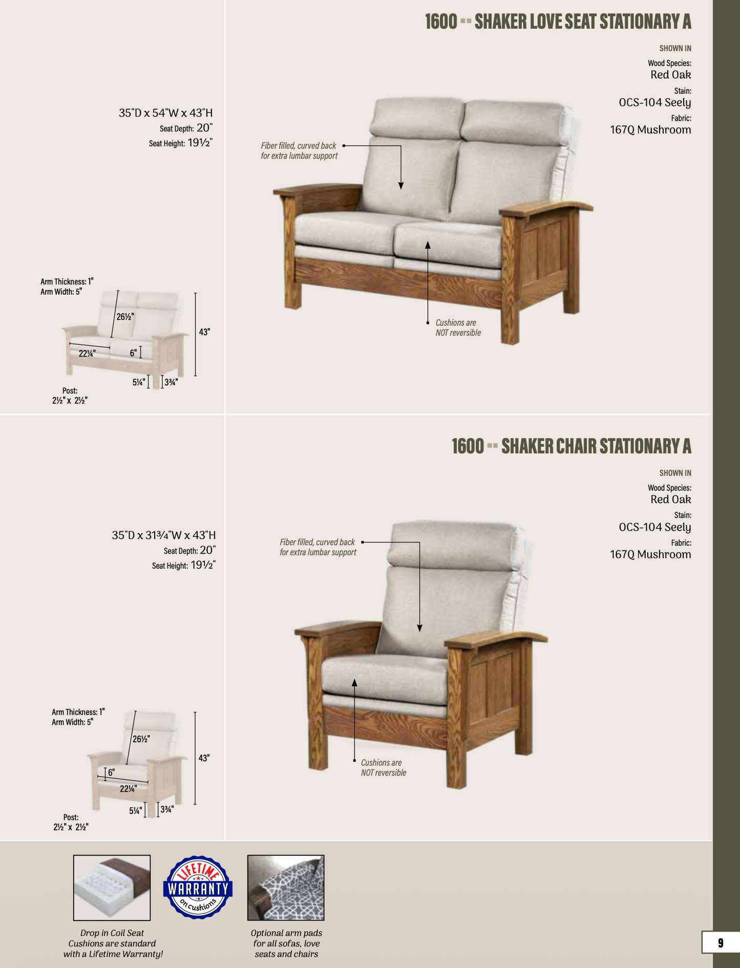 Shaker Chair, Stationary A