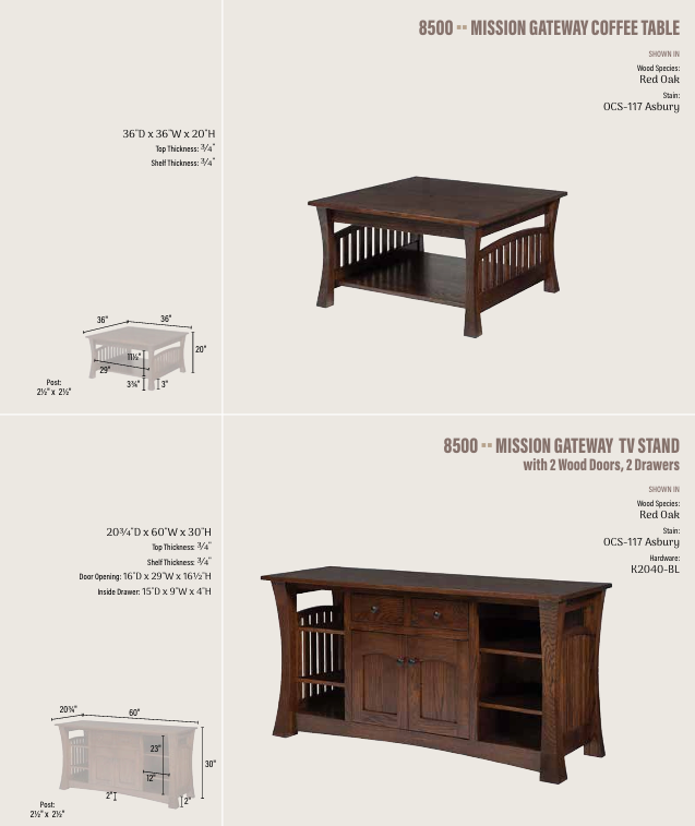 Mission Gateway Square Coffee Table