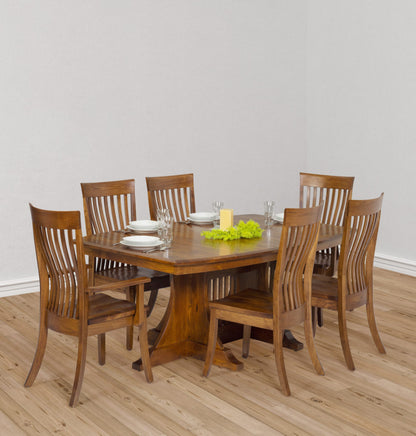 Santa Fe Double Pedestal Table and Chair Set