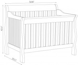 Sleigh Slat Crib