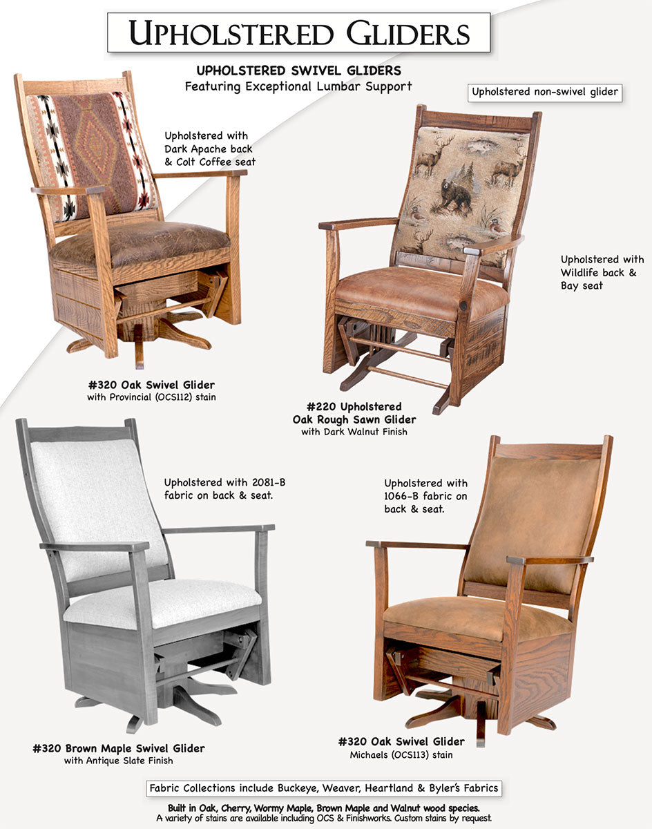 Keystone #320 Upholstered Swivel Glider