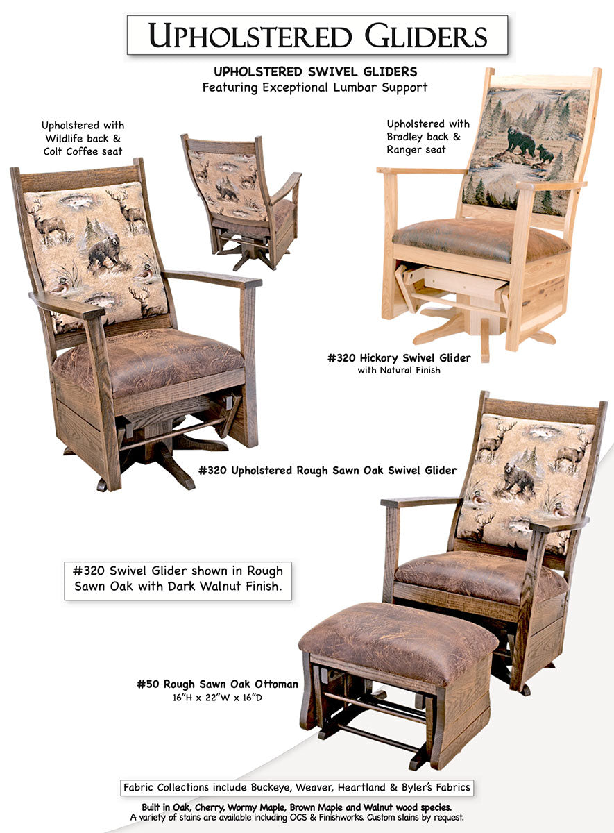 Keystone #320 Upholstered Swivel Glider