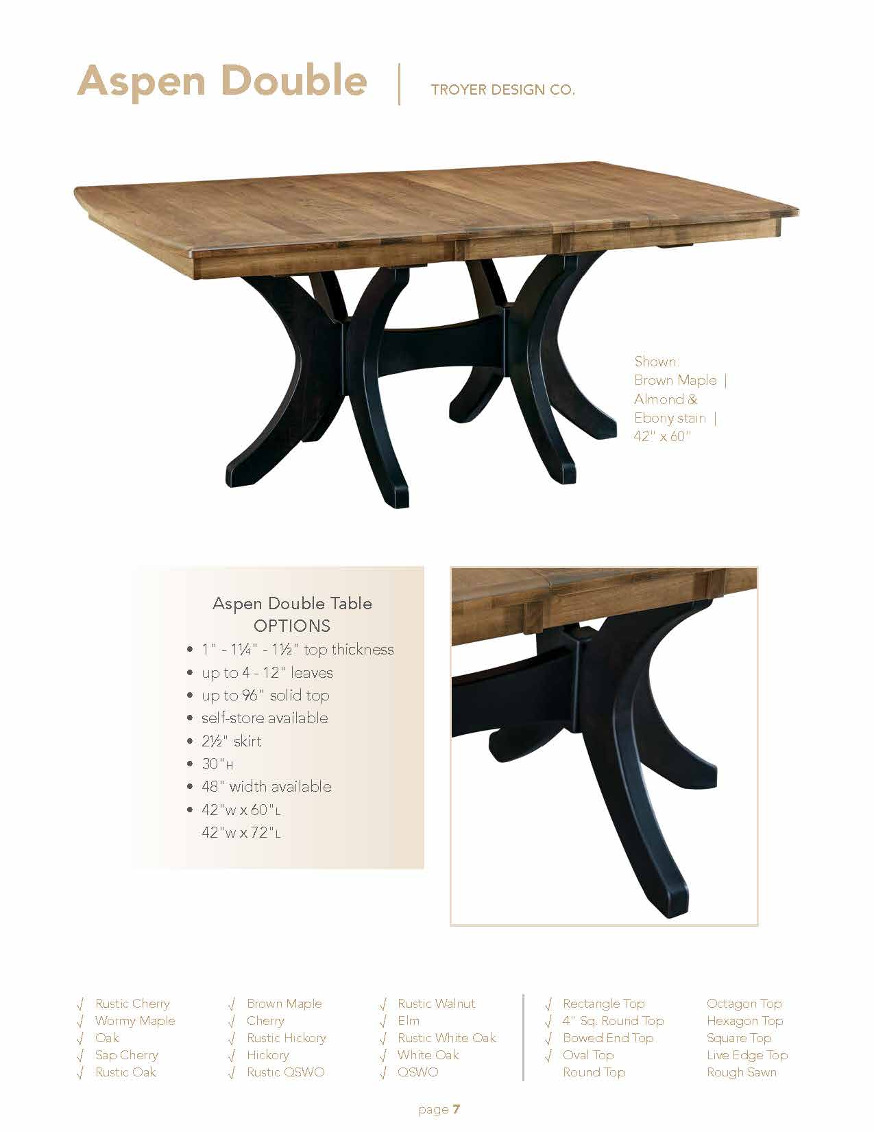 Aspen Double Table