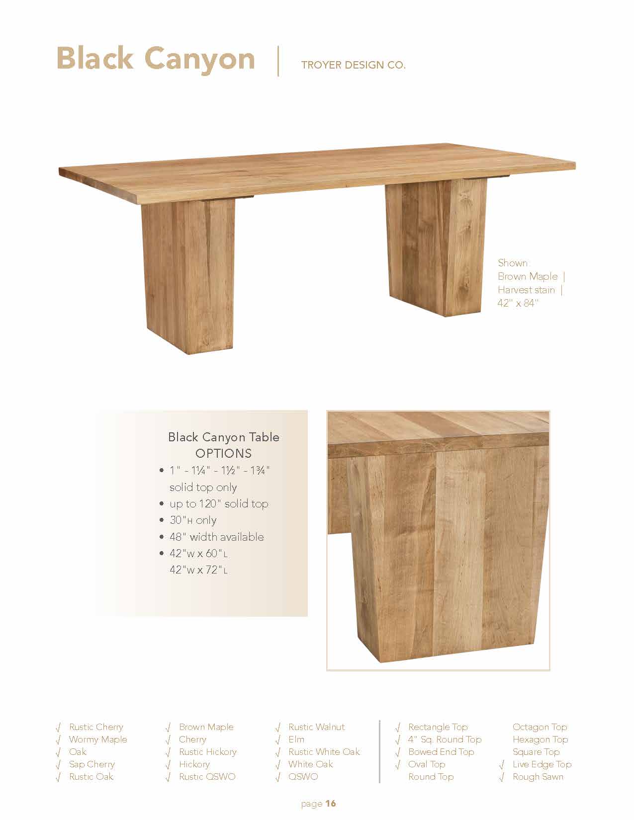 Black Canyon Table