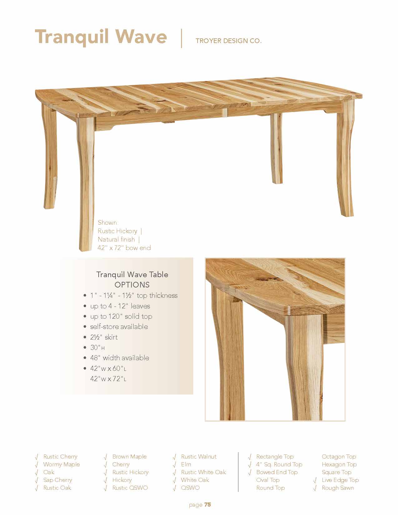 Tranquil Wave Table