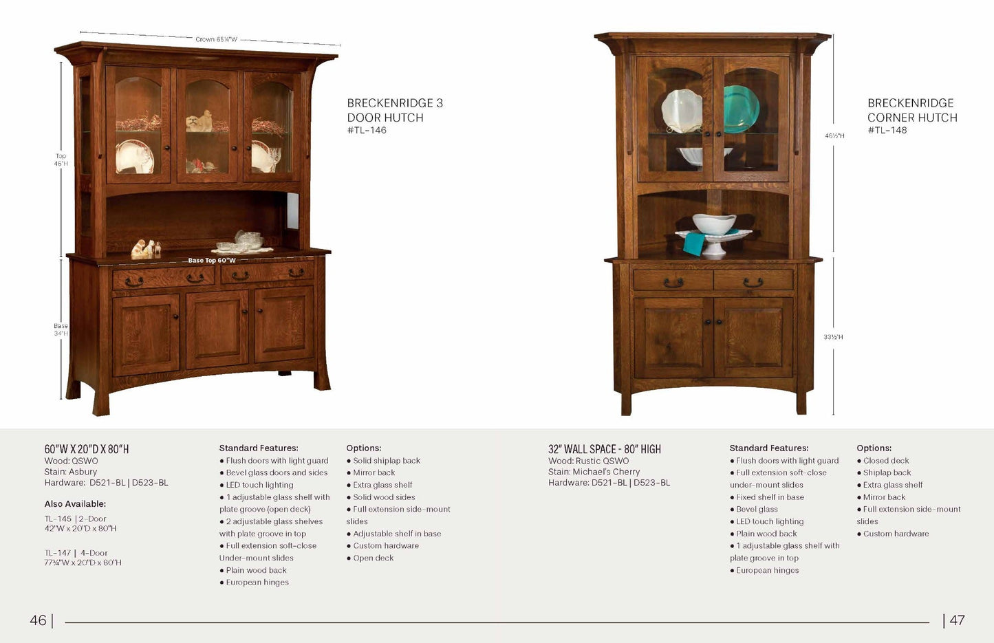 Breckenridge 3 Door Hutch
