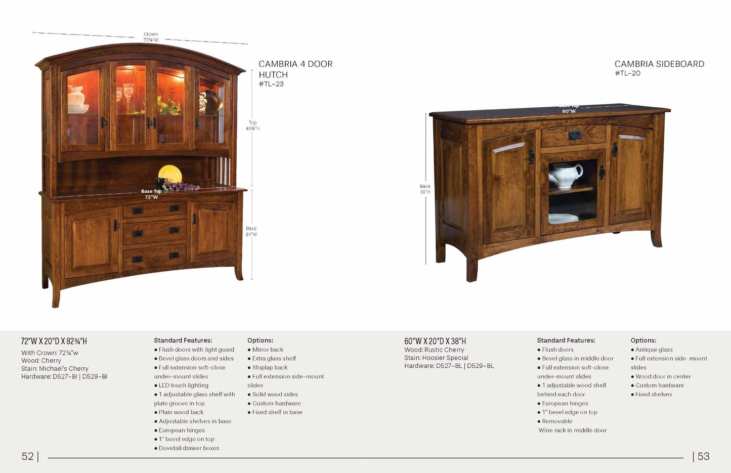 Cambria 4 Door Hutch