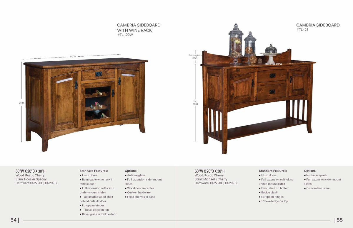 Cambria Sideboard With Wine Rack