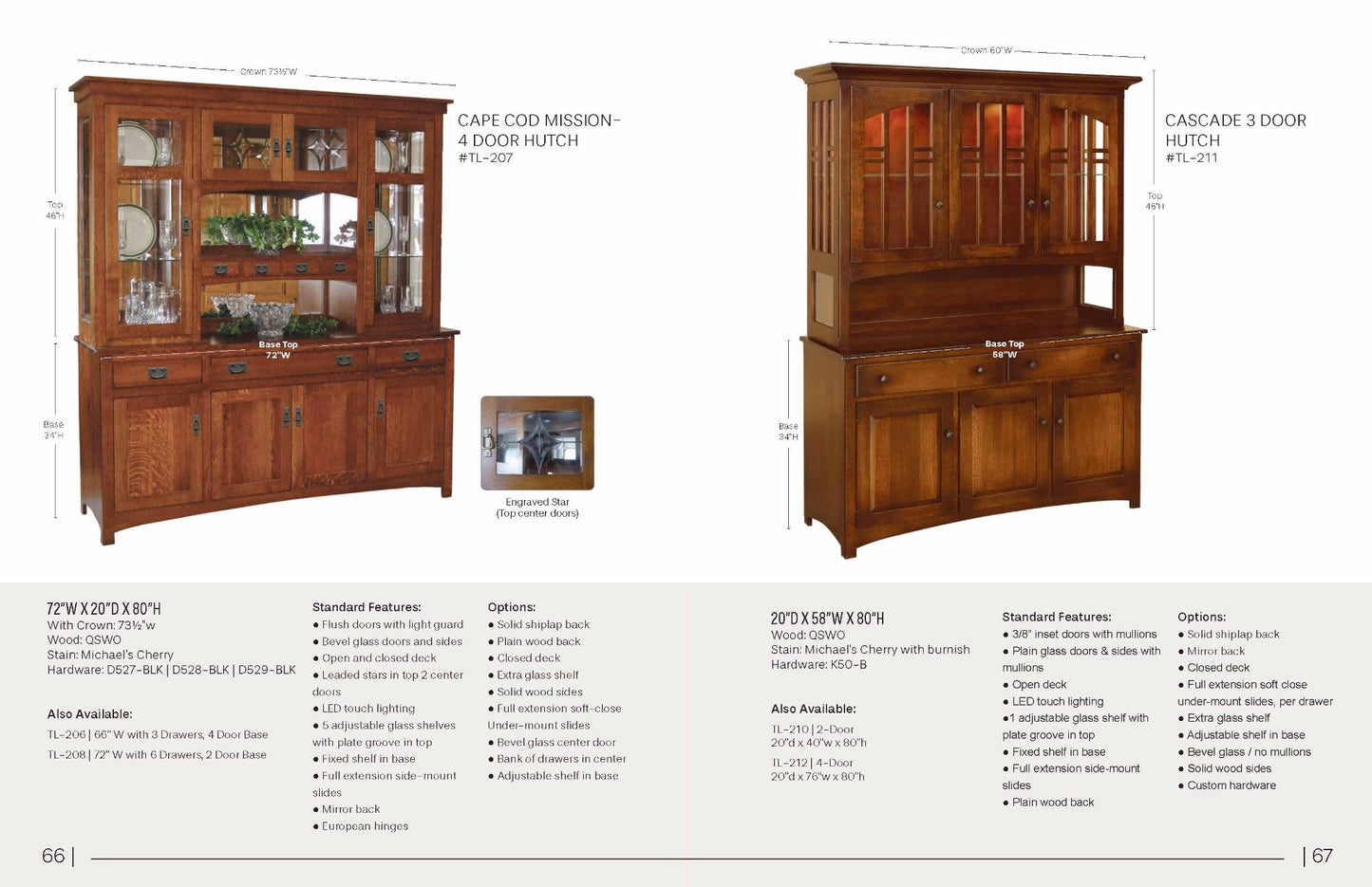 Cascade 3 Door Hutch