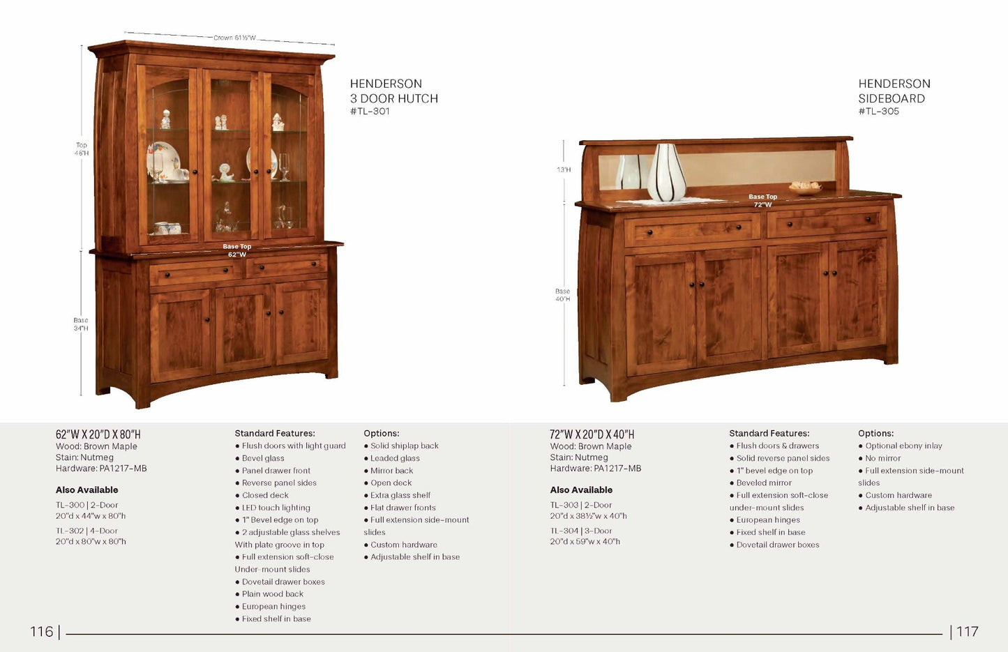 Henderson 3 Door Hutch