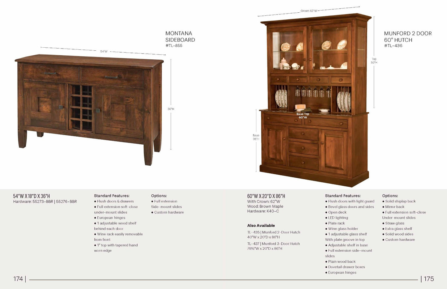 Munford 2 Door 60” Hutch