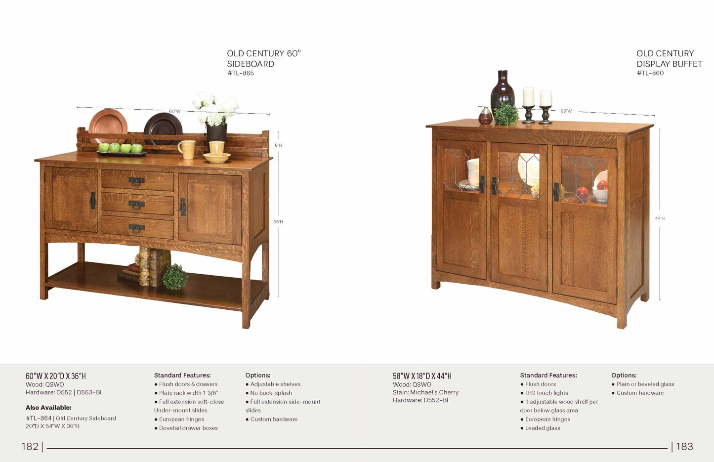 OLD Century 60” Sideboard