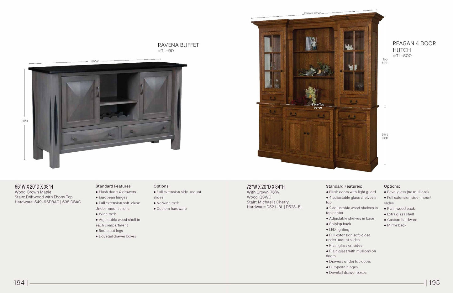 Reagan 4 Door Hutch