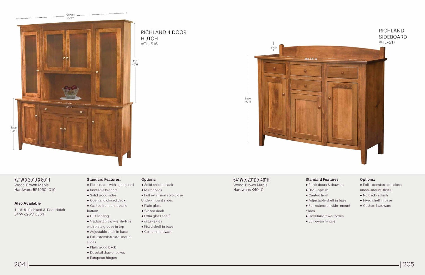 Richland 4 Door Hutch