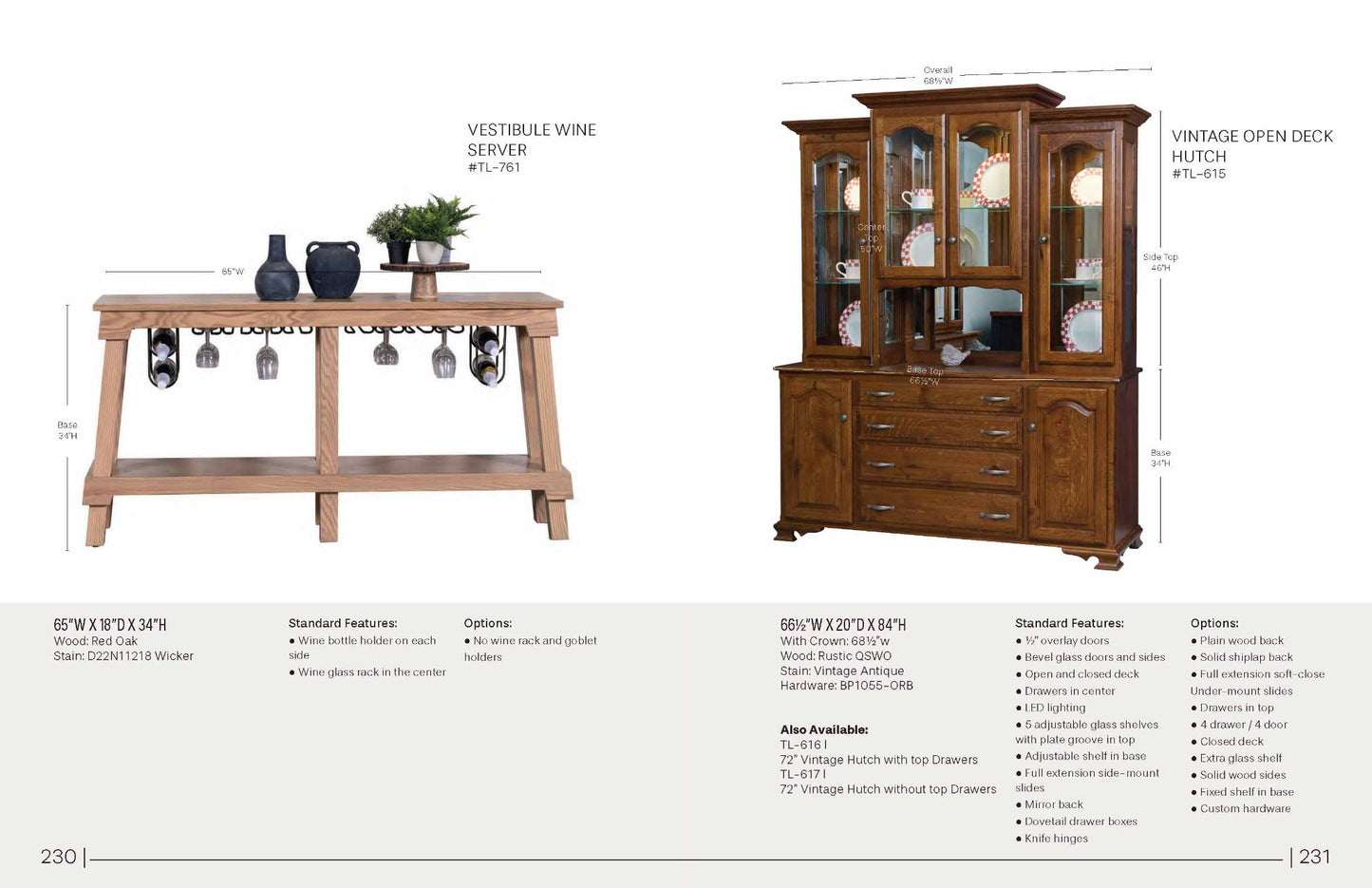 Vintage Open Deck Hutch
