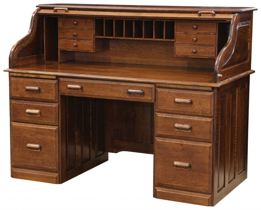60″ Traditional Rolltop Desk