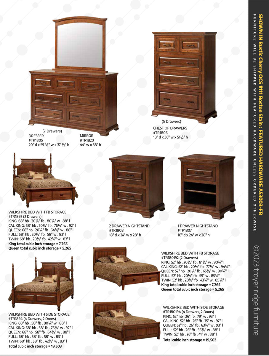 Wilkshire Bed With Fb Storage