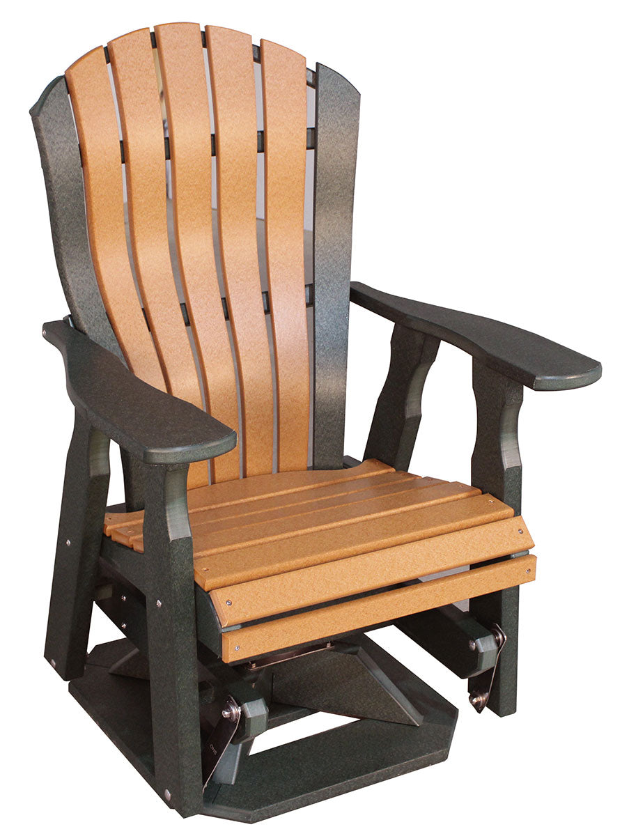 Poly Adirondack Bentback Swivel Glider