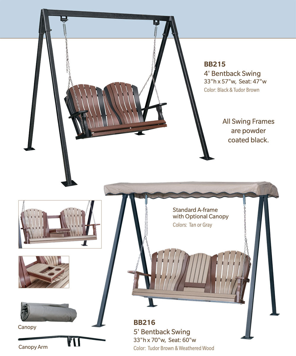 5' Poly Adirondack Bentback Swing