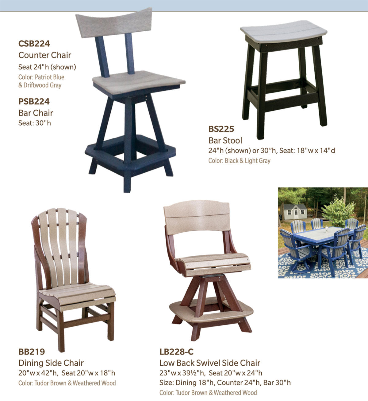 Poly Illusions Counter Chair - 24" Seat Height