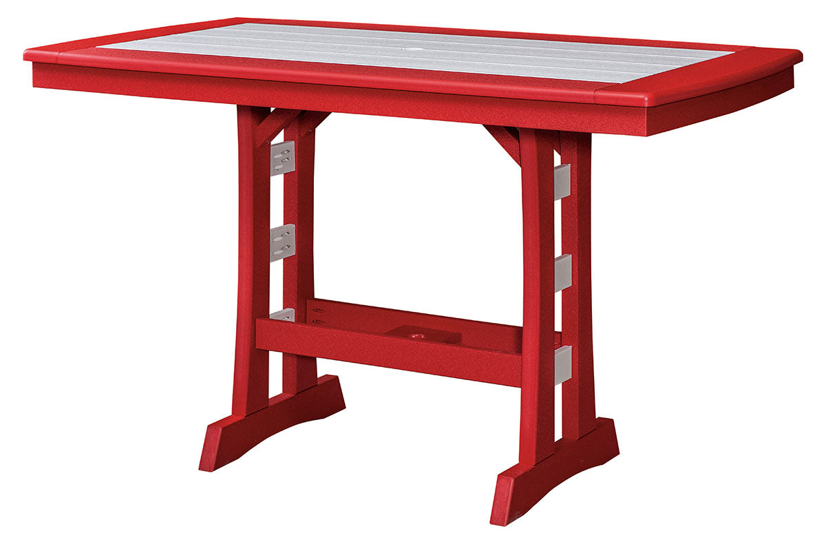 Poly Counter Table with Umbrella Holes
