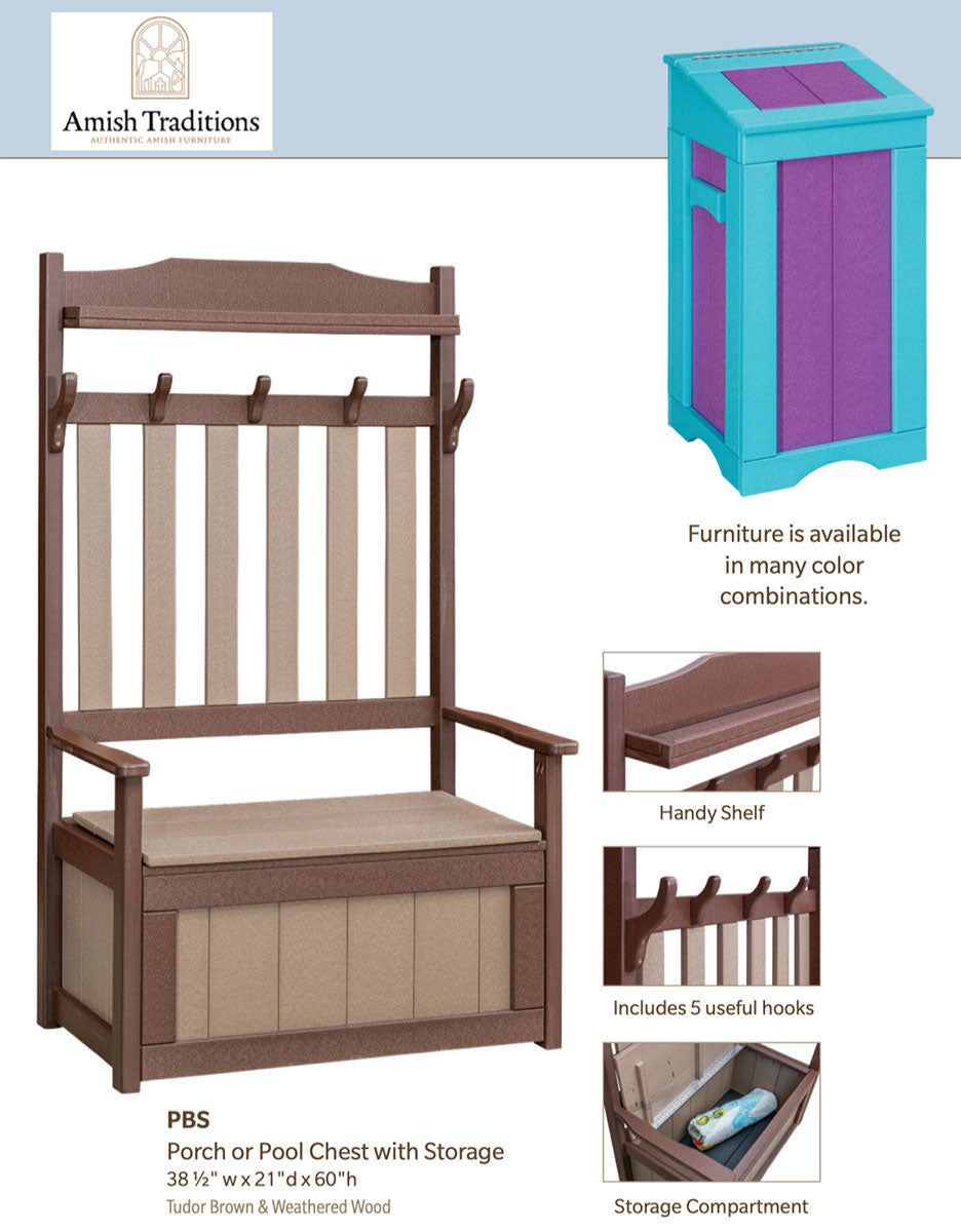 Poly Porch or Pool Chest with Storage