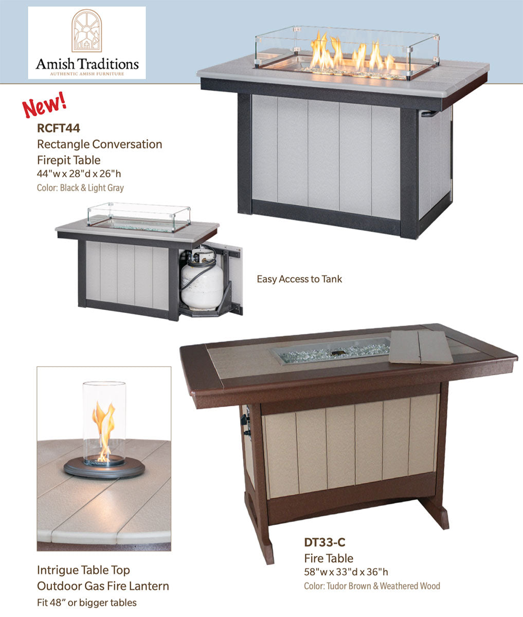 Poly Fire Table 58"W