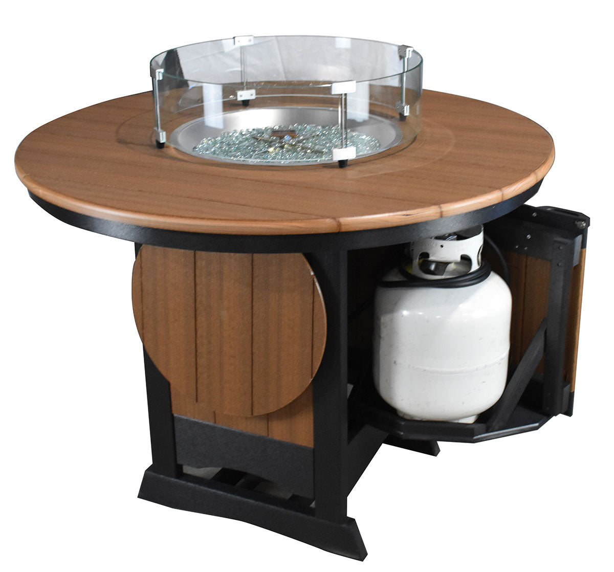 Poly 48" Round Fire Table Set