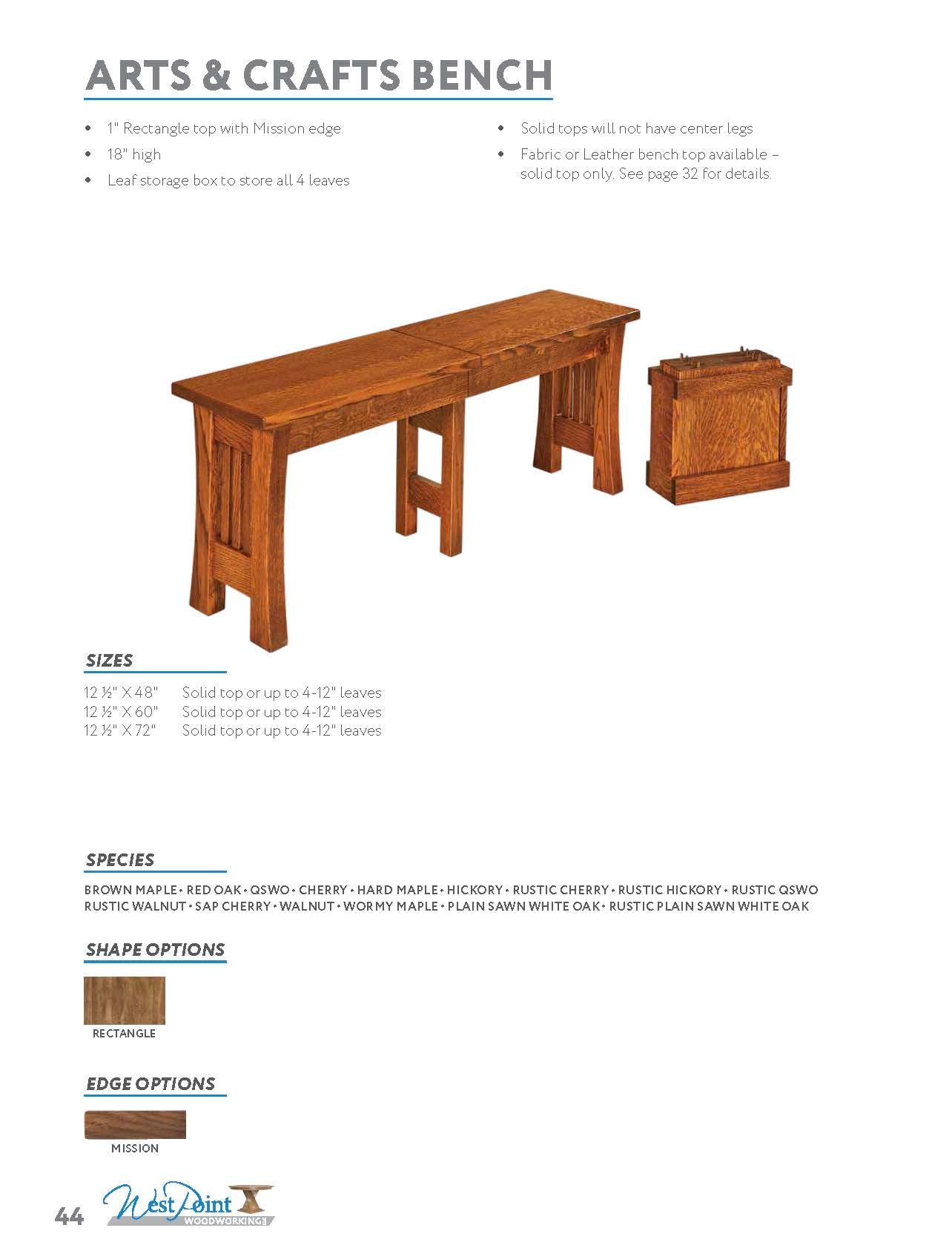Arts & Crafts Bench