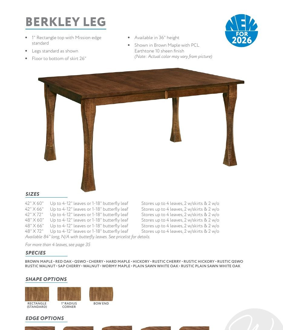 Berkley Leg Table
