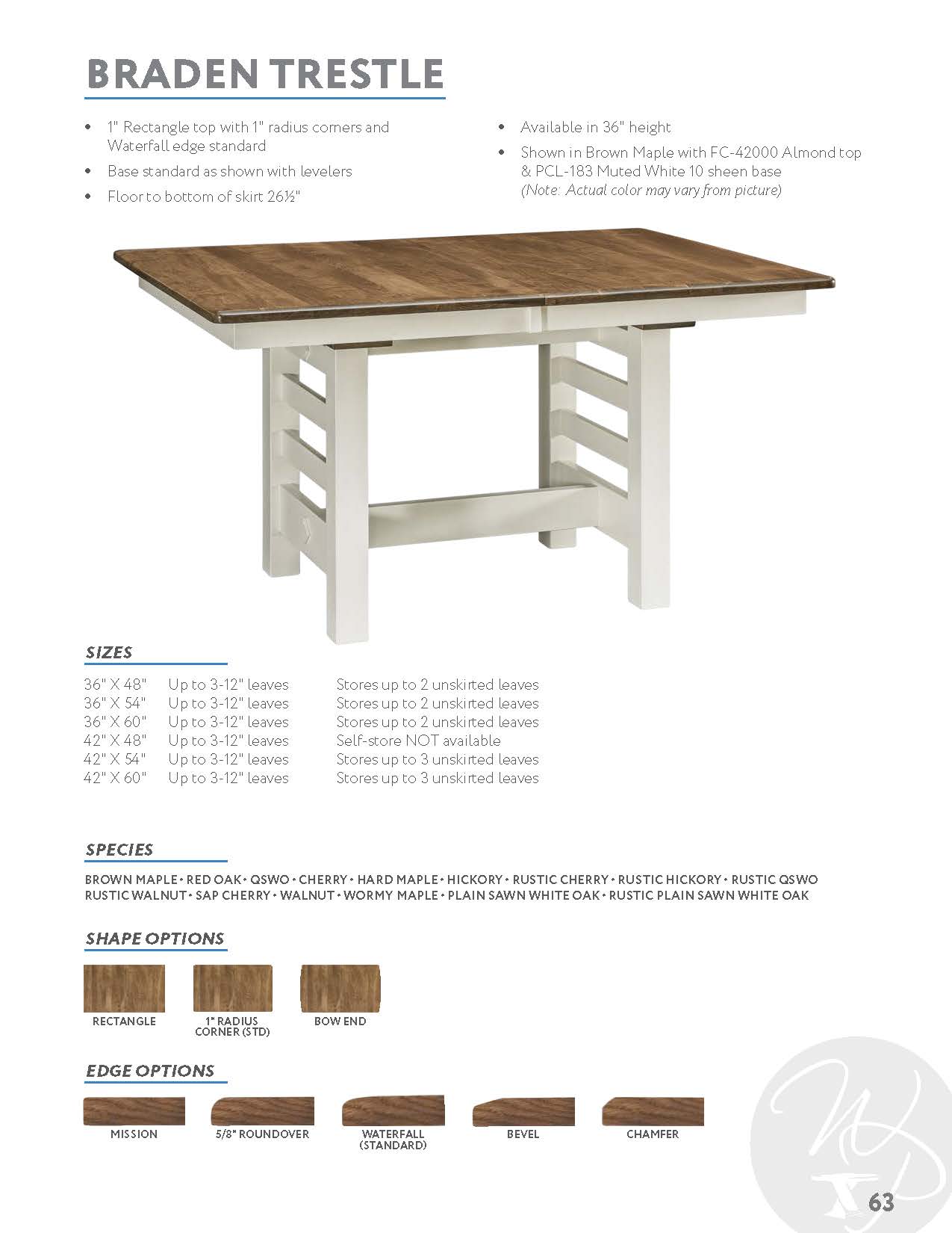 Braden Trestle Table