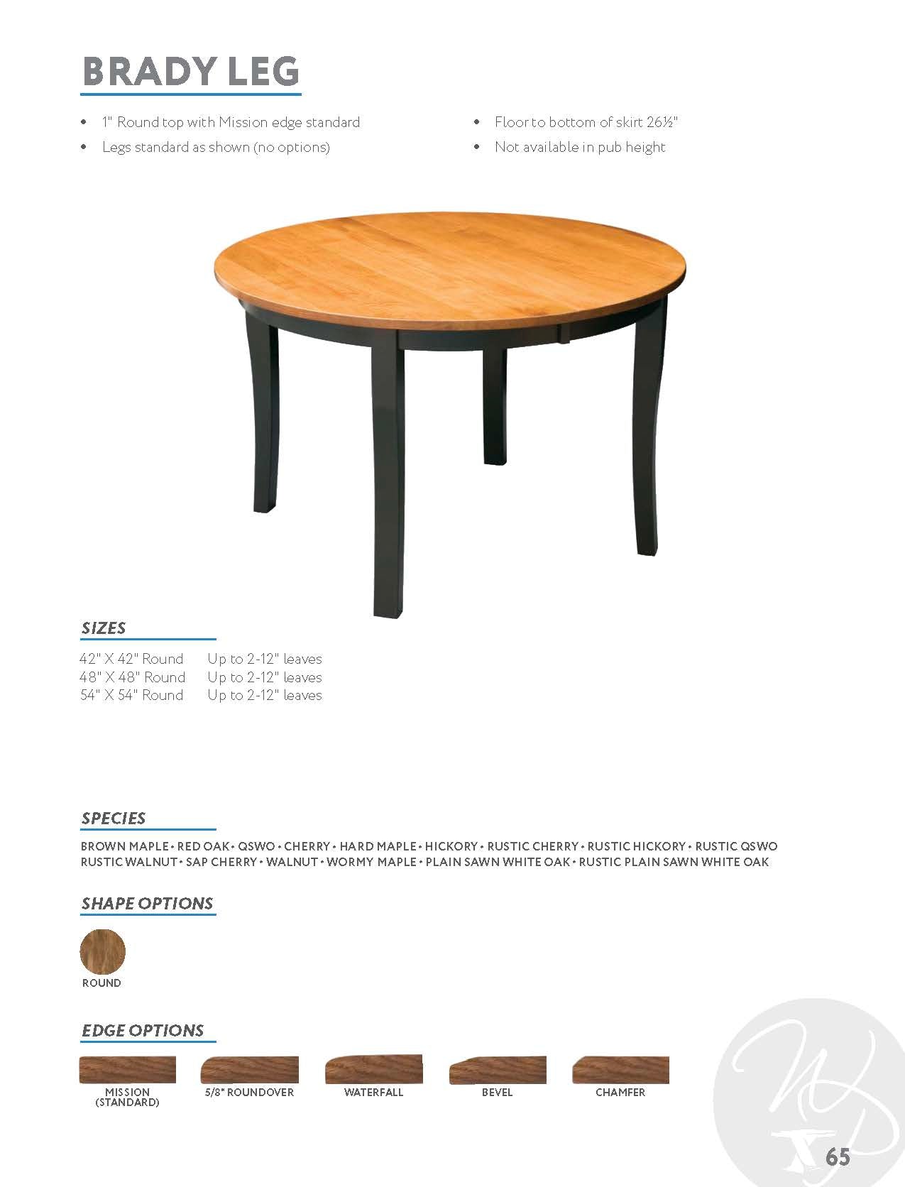 Brady Leg Table