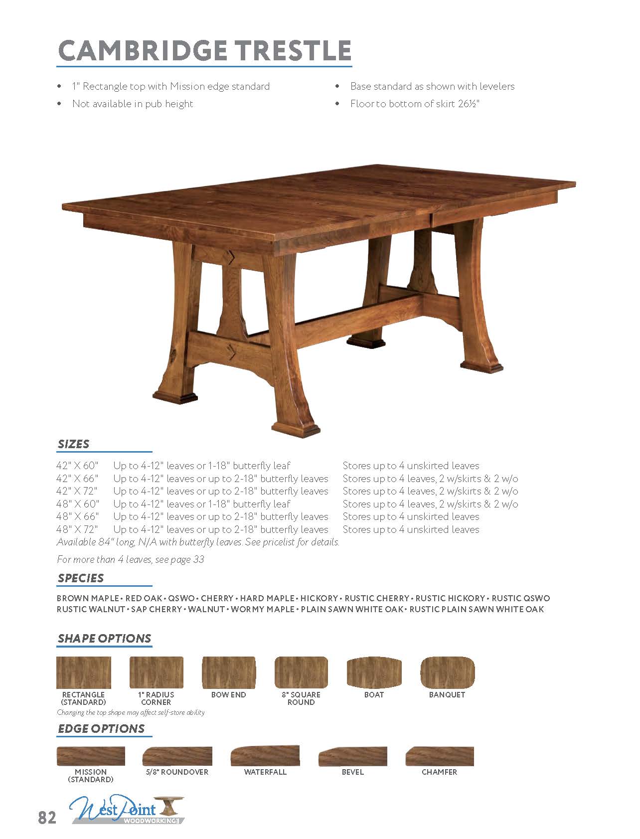 Cambridge Trestle Table