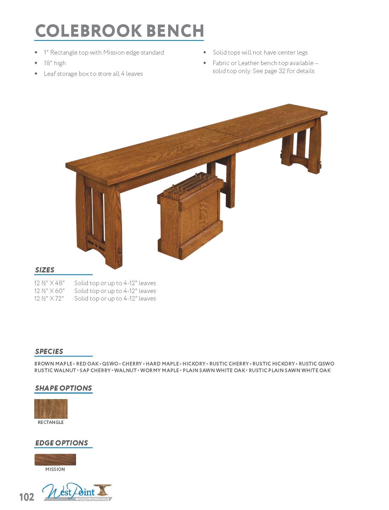 Colebrook Bench