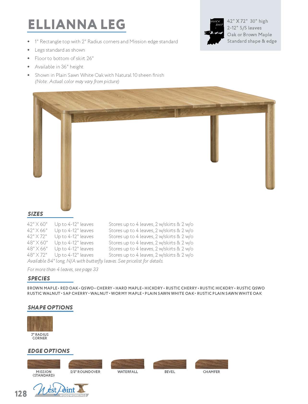 Ellianna Leg Table