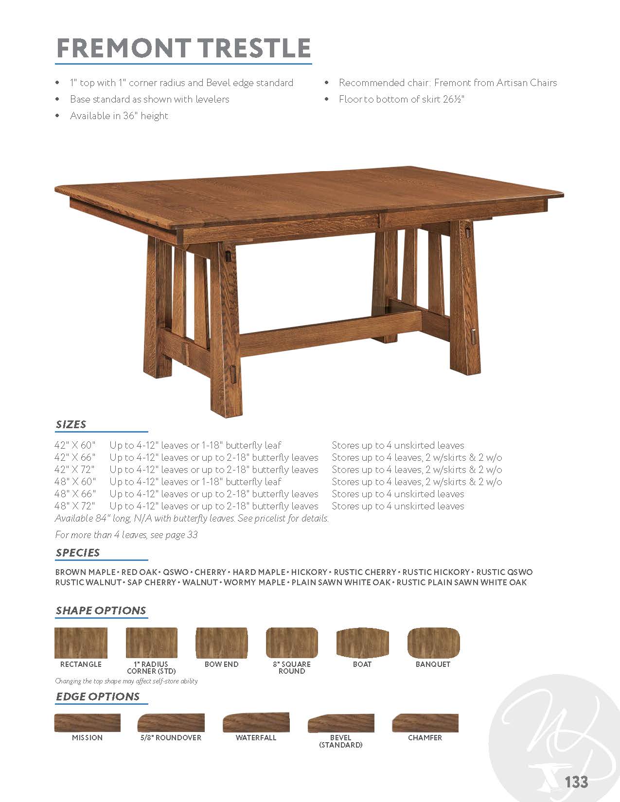 Fremont Trestle Table