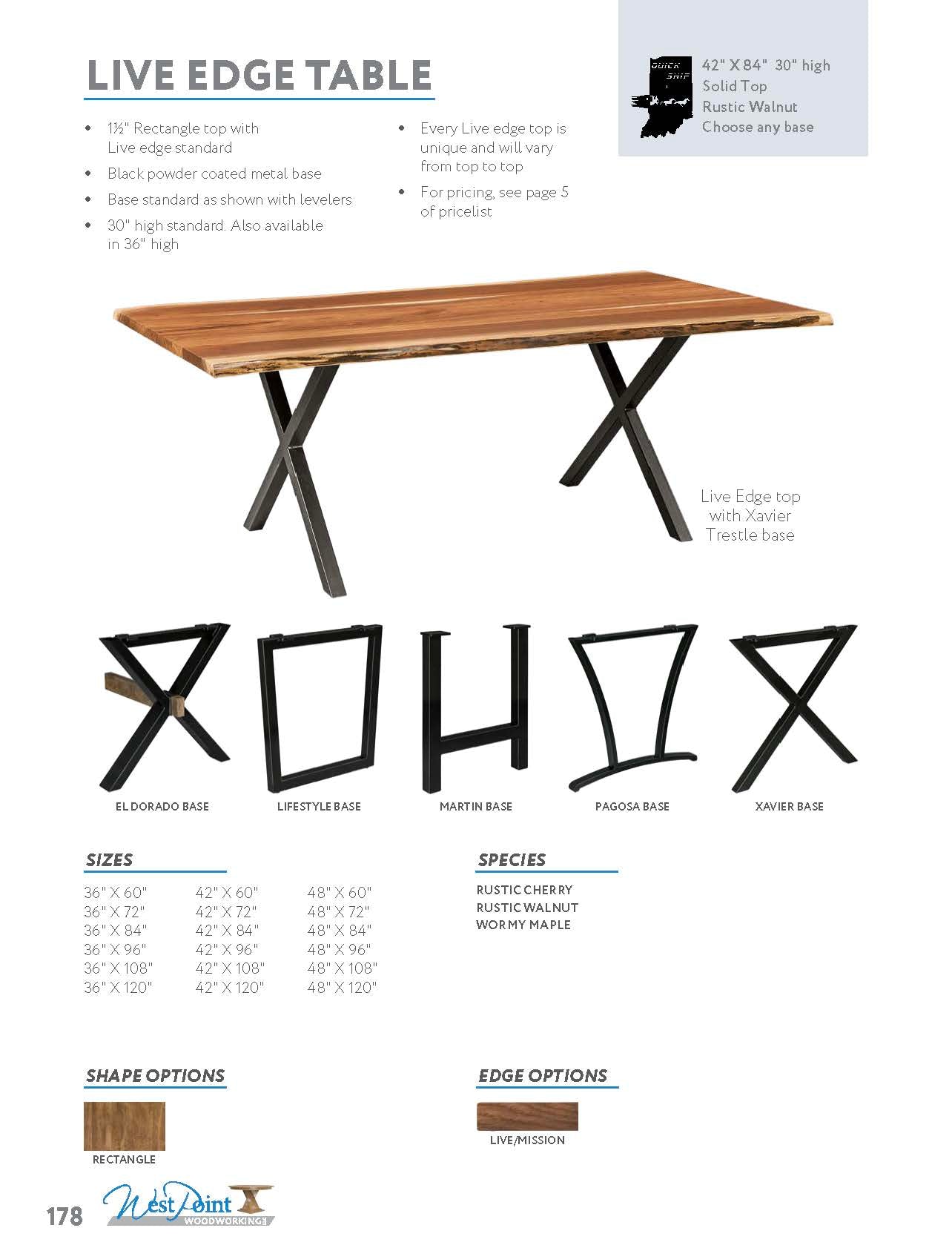 Live Edge Table